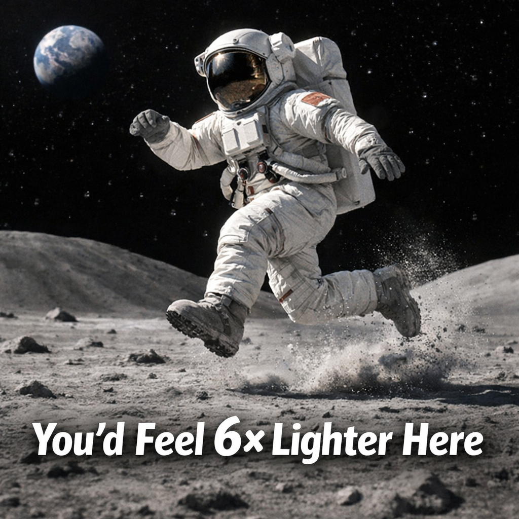 Moon low gravity astronaut