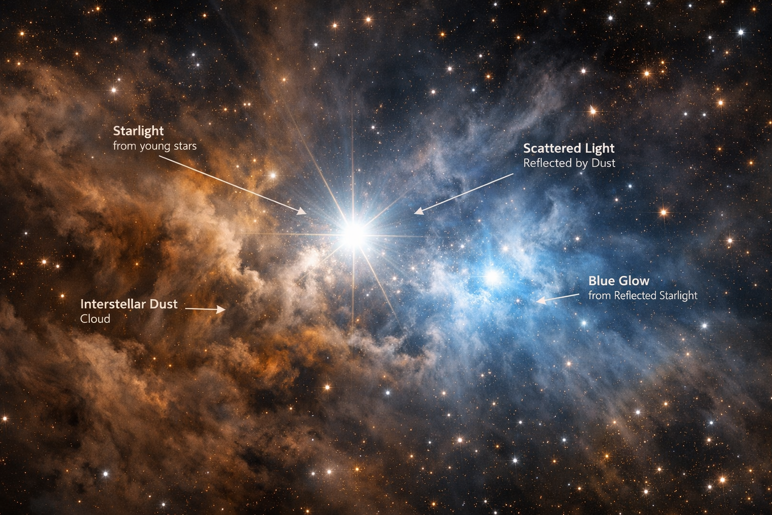 Reflection Nebula Around the Pleiades