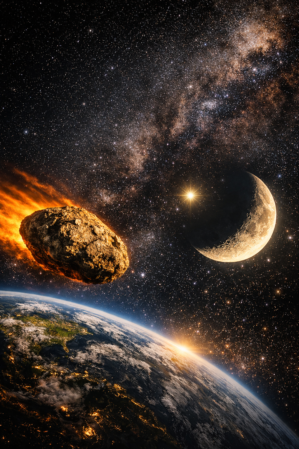 Venus Moon Conjunction and Asteroid Flyby Near Earth